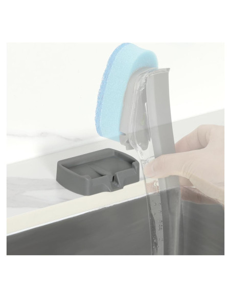 Soporte para Varita de Platos LANMU con Drenaje Automático - Gris