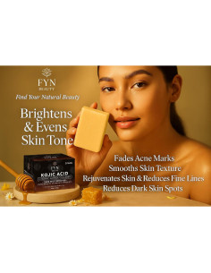 Jabón de Ácido Kójico FYN Beauty - 3 Piezas para Manchas y Rejuvenecimiento 2