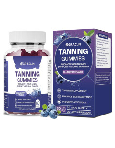 Gomitas Bronceadoras Graclin 60 Unidades Sabor Arándano