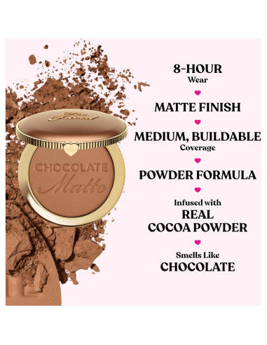 Bronceador Mate Chocolate Soleil Too Faced 99g - Larga Duración