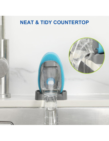 Soporte para Varita de Platos LANMU con Drenaje Automático - Gris