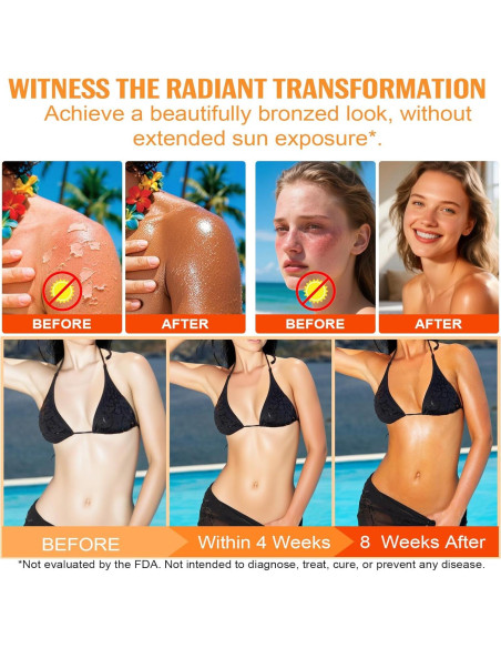 Gomitas Bronceadoras Veganas IWKDIJ con Licopeno y Beta Caroteno - 60 Unidades