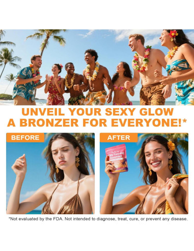 Gomitas Bronceadoras Veganas IWKDIJ con Licopeno y Beta Caroteno - 60 Unidades