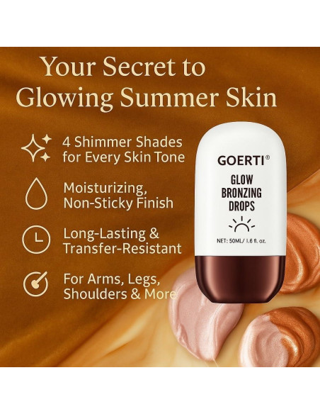 Aceite Brillante Corporal Goerti 50ml - Iluminador Bronceado