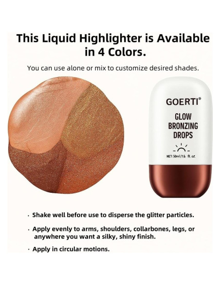 Aceite Brillante Corporal Goerti 50ml - Iluminador Bronceado