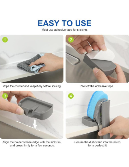 Soporte para Varita de Platos LANMU con Drenaje Automático - Gris