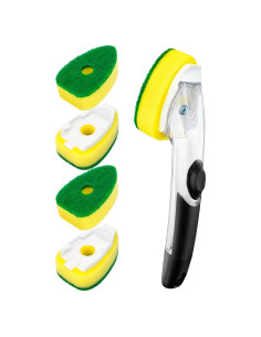 Mango dispensador de jabón HELIME con 5 recargas esponja