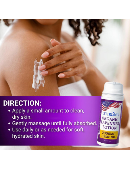 Loción Corporal Nutritiva Stirling 177ml - Lavanda Orgánica con Aceite de Cáñamo