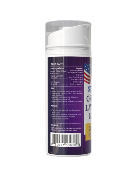 Loción Corporal Nutritiva Stirling 177ml - Lavanda Orgánica con Aceite de Cáñamo