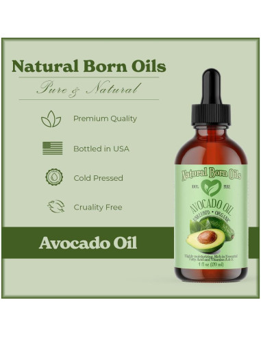Aceite de Aguacate Orgánico Natural Born Oils 3.78L Prensado en Frío