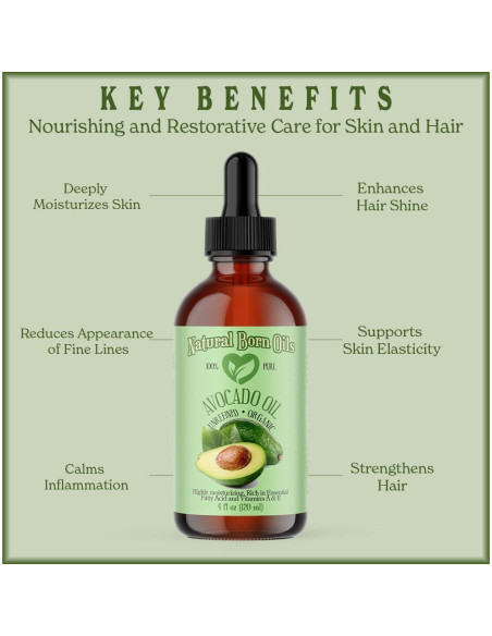 Aceite de Aguacate Orgánico Natural Born Oils 3.78L Prensado en Frío