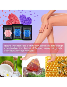 Perlas de Cera Dura Auperwel 300g para Depilación Indolora 2