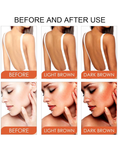 Juego de Gel Bronceador Marrón y Aloe Vera Domality 2 Piezas