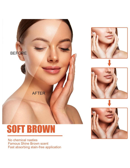 Juego de Gel Bronceador Marrón y Aloe Vera Domality 2 Piezas