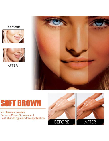 Juego de Gel Bronceador Marrón y Aloe Vera Domality 2 Piezas