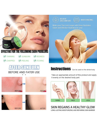 Juego de Gel Bronceador Marrón y Aloe Vera Domality 2 Piezas