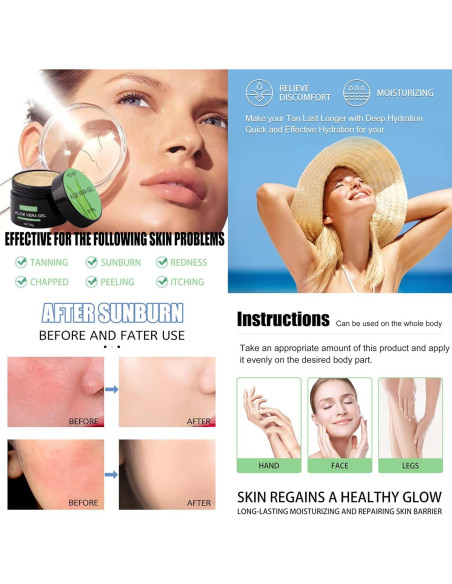 Juego de Gel Bronceador Marrón y Aloe Vera Domality 2 Piezas