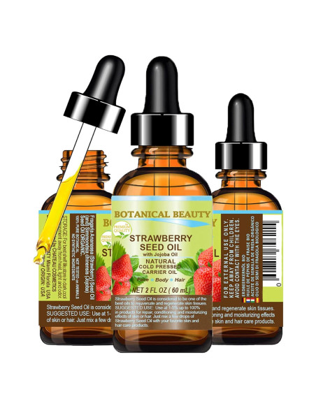 Aceite de Semilla de Fresa 100% Puro 60 ml Hidratante Natural