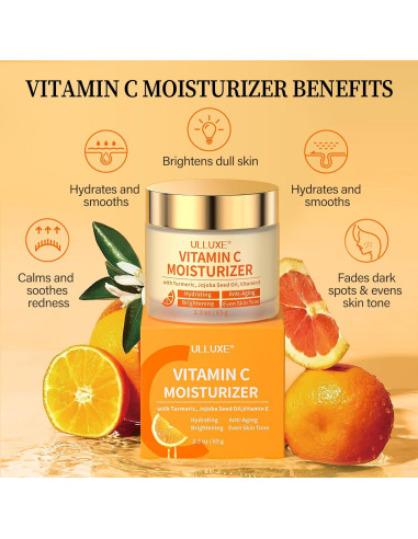 Hidratante Facial Vitamina C ULLUXE 65 g Antienvejecimiento