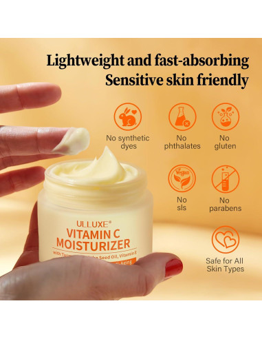 Hidratante Facial Vitamina C ULLUXE 65 g Antienvejecimiento