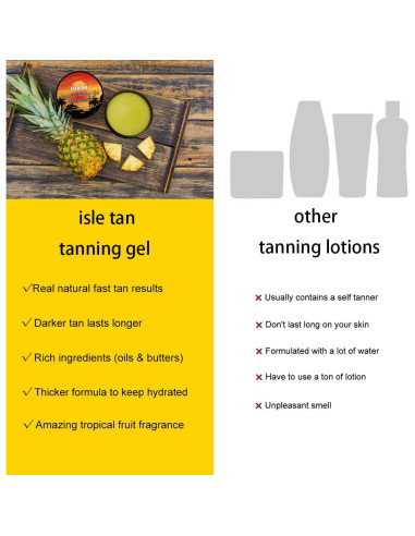 Gel Bronceador Intensivo Isletan Piña 195g - Acelerador Natural