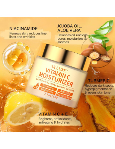 Hidratante Facial Vitamina C ULLUXE 65 g Antienvejecimiento