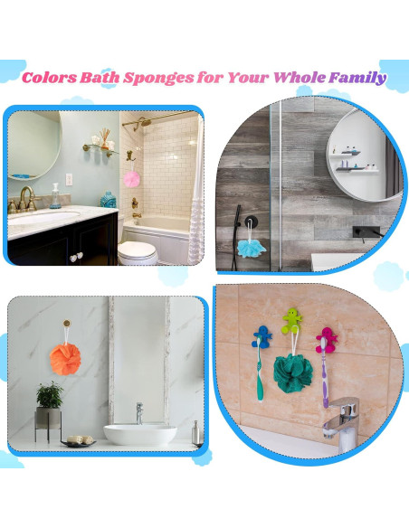 Juego de 20 Esponjas de Baño Exfoliantes Chengu 10 cm Juego de 20 Esponjas de Baño Exfoliantes Chengu 10 cm