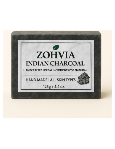 Jabón Natural de Carbón Activado Zohvia 125g - Limpiador Facial y Corporal
