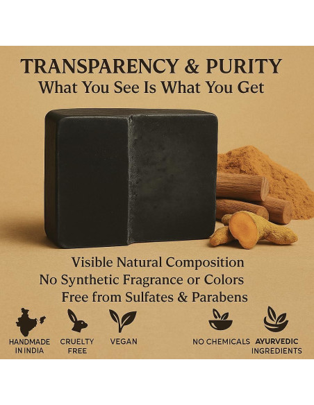 Jabón Natural de Carbón Activado Zohvia 125g - Limpiador Facial y Corporal