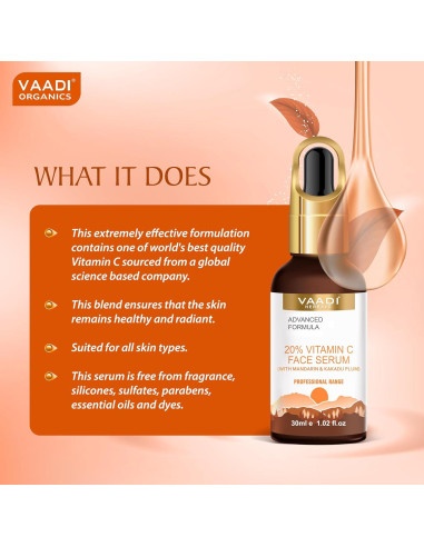 Suero Facial Vitamina C 20% Vaadi Herbals 30 ml