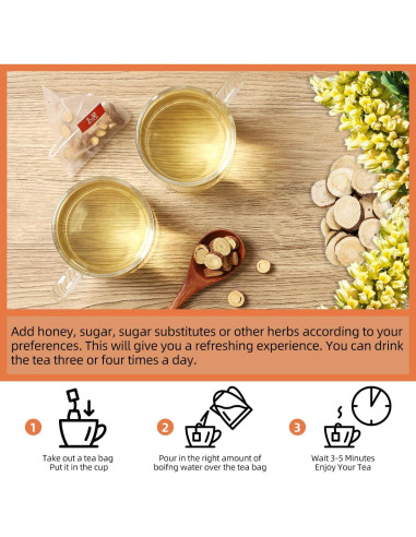 Té de raíz de regaliz ILGNIMZ 40 bolsas sin cafeína