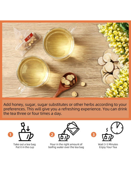 Té de raíz de regaliz ILGNIMZ 40 bolsas sin cafeína