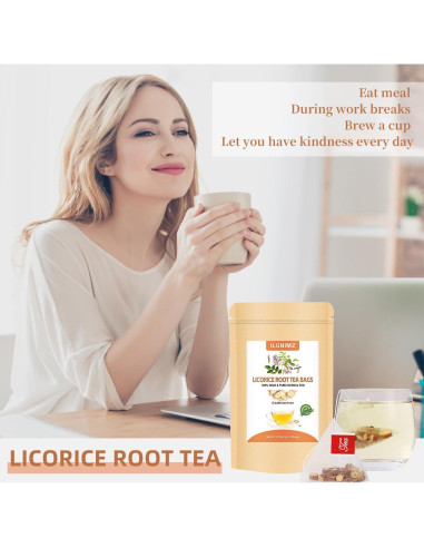 Té de raíz de regaliz ILGNIMZ 40 bolsas sin cafeína