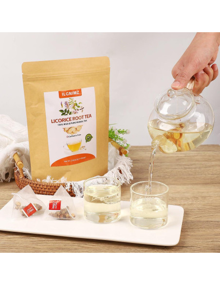 Té de raíz de regaliz ILGNIMZ 40 bolsas sin cafeína