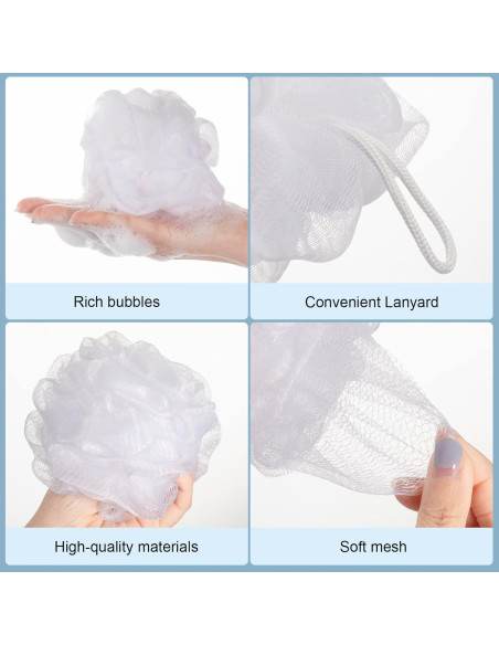Paquete de 50 esponjas de lufa blanca Chengu para baño Paquete de 50 esponjas de lufa blanca Chengu para baño