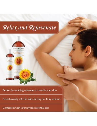 Aceite de Cártamo 236.6 ml - Prensado en Frío 100% Puro