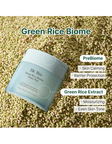 Tampón Tónico de Arroz Verde Dr. Bio 156.5g - Exfoliante Vegano