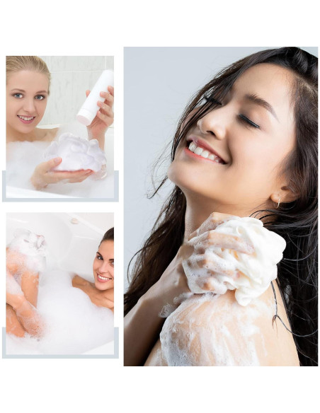 Paquete de 50 esponjas de lufa blanca Chengu para baño Paquete de 50 esponjas de lufa blanca Chengu para baño