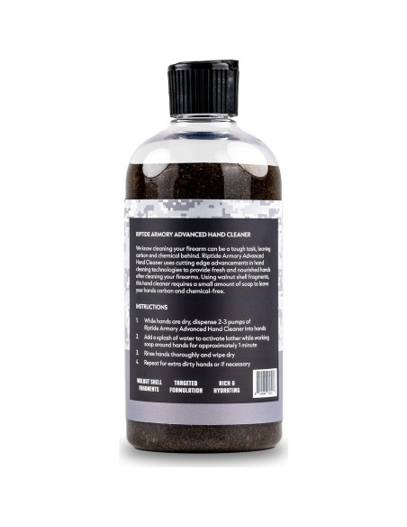 Limpiador de Manos Riptide Armory 355ml con Cáscara de Nuez