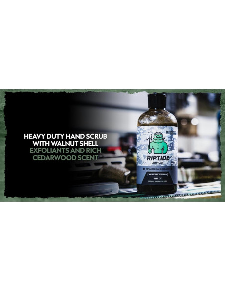Limpiador de Manos Riptide Armory 355ml con Cáscara de Nuez