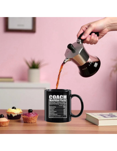 Taza de Café Cerámica 11oz CFGBFDGH Negro Fútbol Regalo