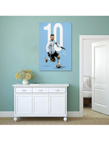 Póster Lienzo Lionel Messi 50x75cm Decoración Moderna