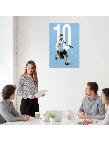 Póster Lienzo Lionel Messi 50x75cm Decoración Moderna