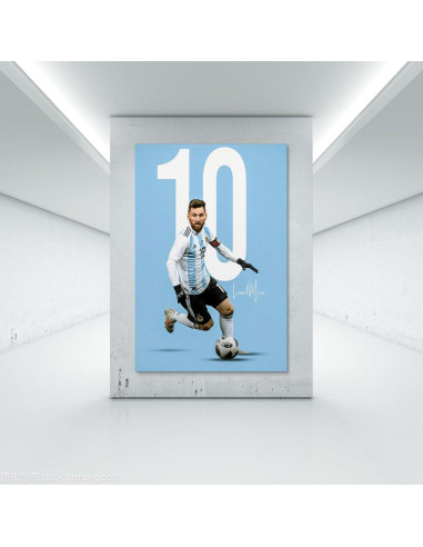 Póster Lienzo Lionel Messi 50x75cm Decoración Moderna
