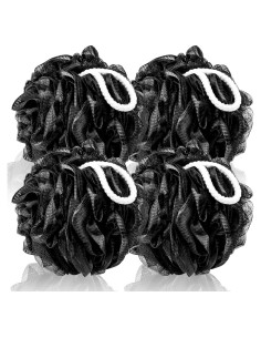 Esponja de Lufa XXL MTDLYICE 100g 4 Piezas Negra Exfoliante