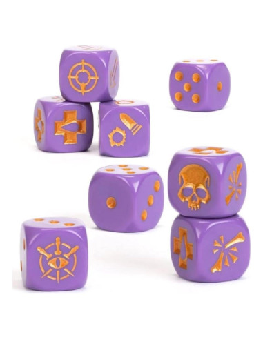Dados de Necromunda Escher Morados 16mm - Games Workshop