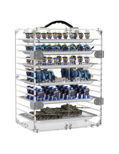 Caja de Almacenamiento Miniatura ITHWIU Acrílico 6 Bandejas