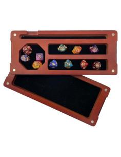 Caja de Dados de Madera Hunmor 24.1x10.2 cm con Tapa Magnética
