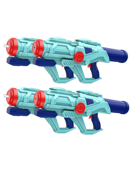 4 PCS Pistolas de Agua Ancesfun - Gran Tamaño 54 cm - Alta Capacidad