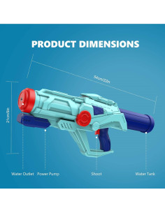 4 PCS Pistolas de Agua Ancesfun - Gran Tamaño 54 cm - Alta Capacidad 2